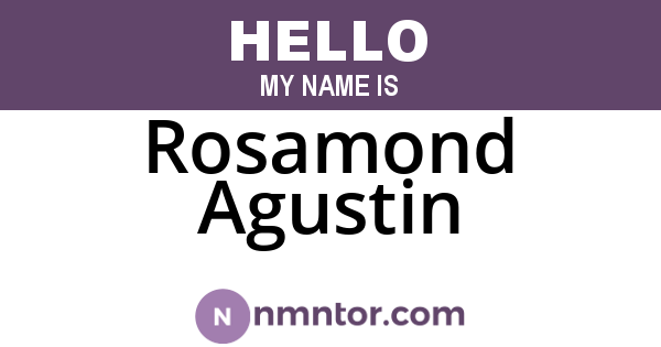 Rosamond Agustin
