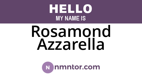 Rosamond Azzarella