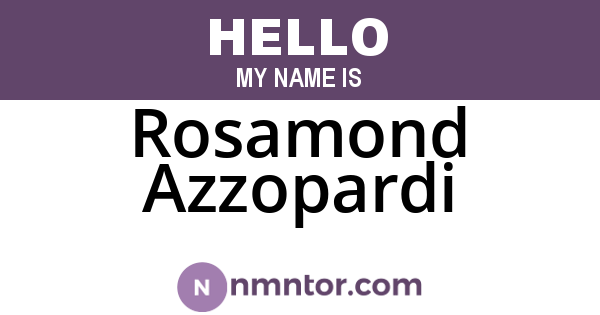 Rosamond Azzopardi