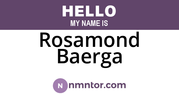 Rosamond Baerga