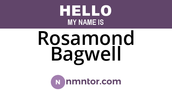 Rosamond Bagwell