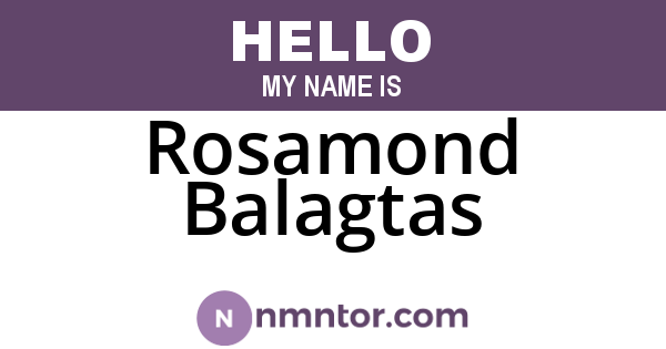 Rosamond Balagtas
