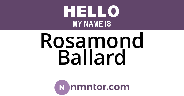 Rosamond Ballard