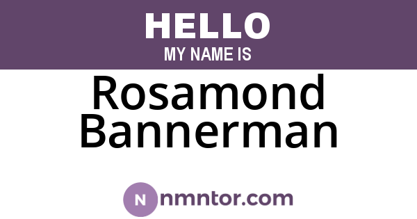 Rosamond Bannerman