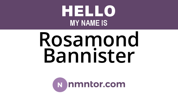 Rosamond Bannister