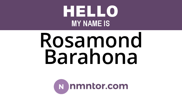 Rosamond Barahona