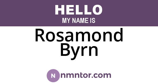 Rosamond Byrn