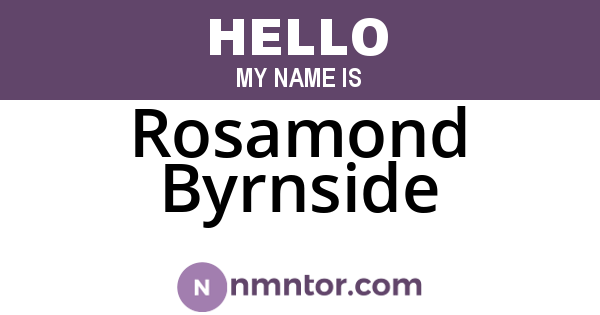 Rosamond Byrnside