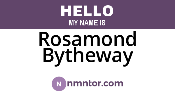 Rosamond Bytheway