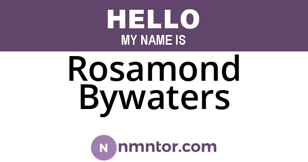 Rosamond Bywaters