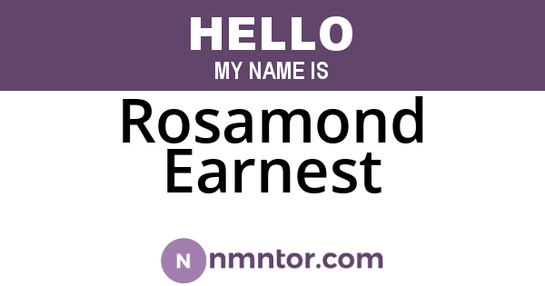 Rosamond Earnest