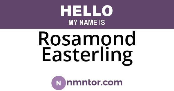 Rosamond Easterling