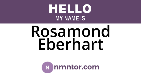 Rosamond Eberhart