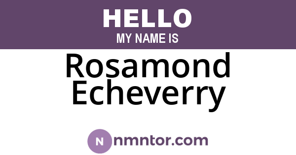 Rosamond Echeverry