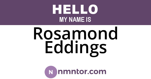 Rosamond Eddings