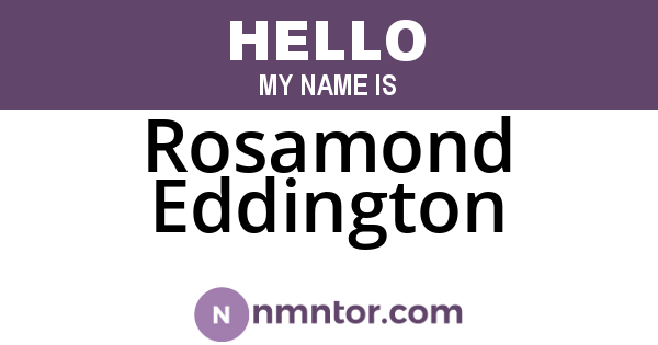 Rosamond Eddington