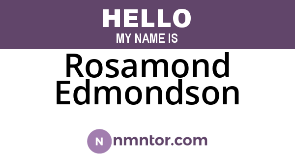 Rosamond Edmondson