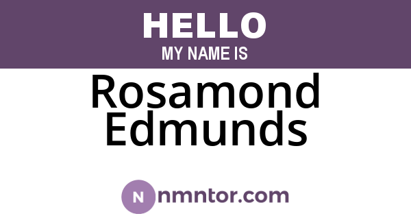 Rosamond Edmunds