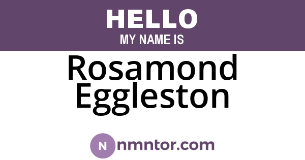 Rosamond Eggleston