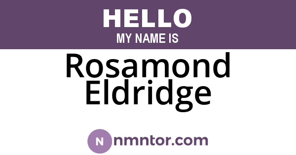 Rosamond Eldridge