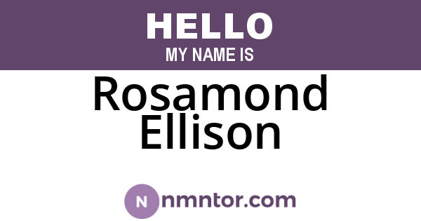 Rosamond Ellison