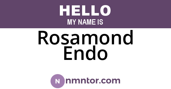 Rosamond Endo