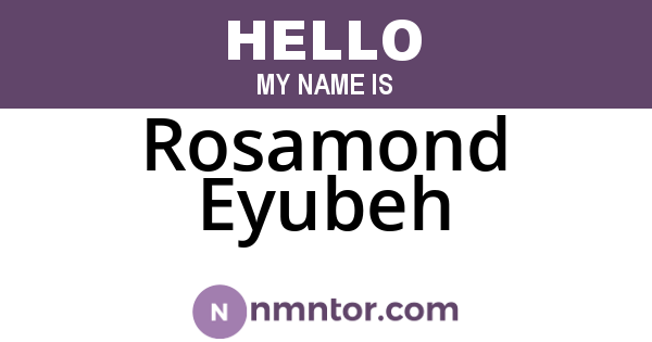 Rosamond Eyubeh