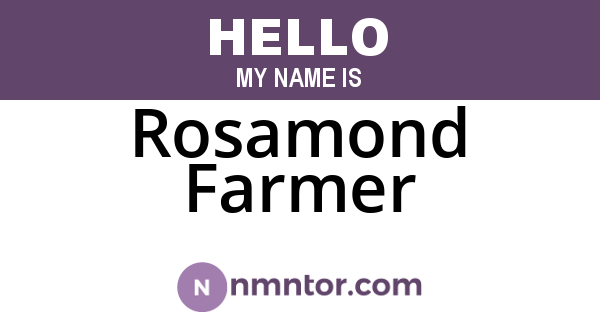 Rosamond Farmer