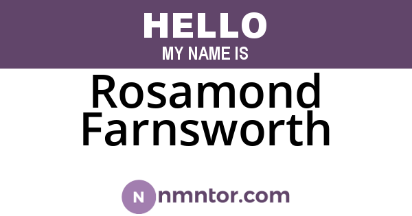 Rosamond Farnsworth