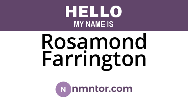 Rosamond Farrington
