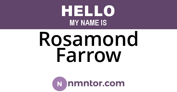 Rosamond Farrow