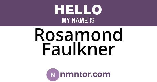 Rosamond Faulkner