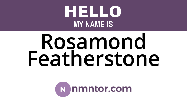 Rosamond Featherstone