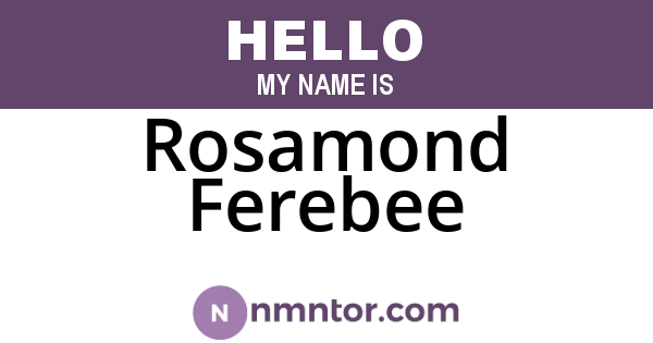 Rosamond Ferebee