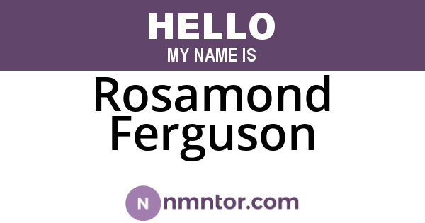 Rosamond Ferguson
