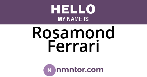 Rosamond Ferrari