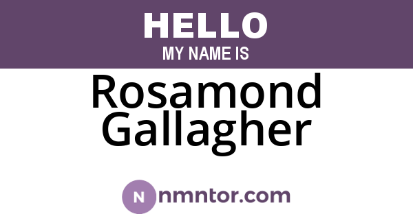 Rosamond Gallagher