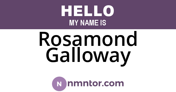 Rosamond Galloway