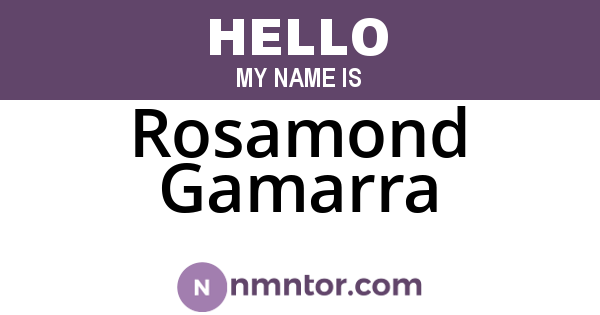 Rosamond Gamarra