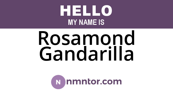 Rosamond Gandarilla
