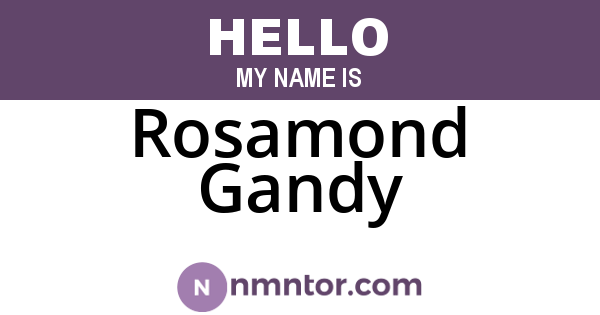 Rosamond Gandy