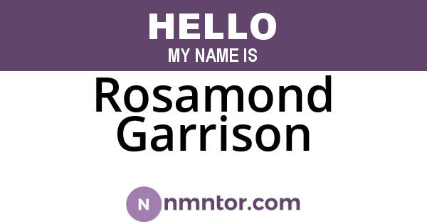 Rosamond Garrison