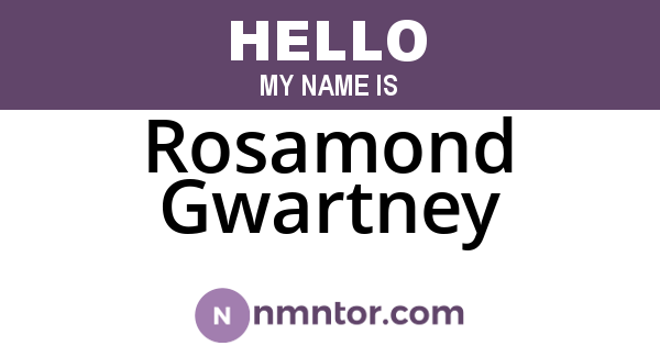 Rosamond Gwartney