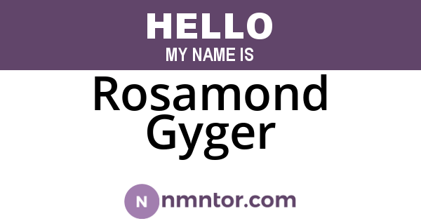 Rosamond Gyger