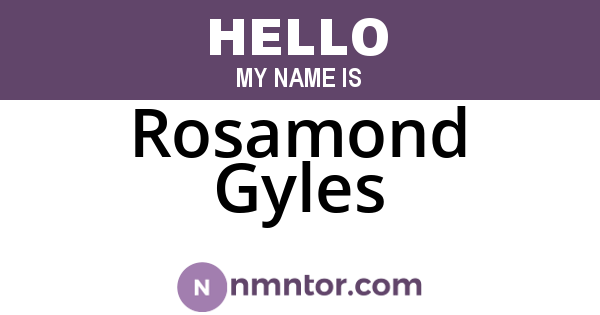 Rosamond Gyles