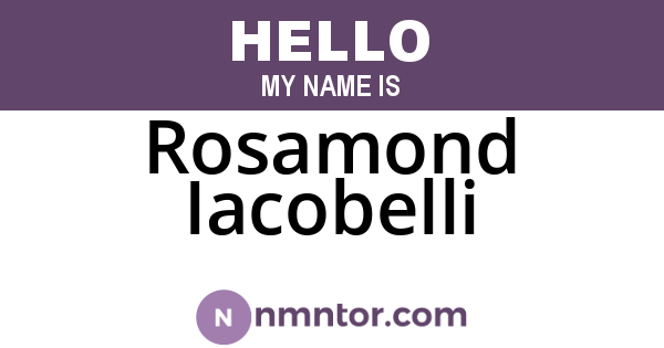 Rosamond Iacobelli