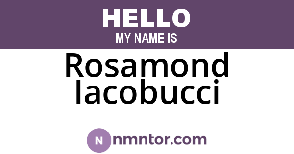 Rosamond Iacobucci