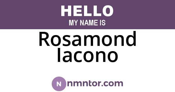 Rosamond Iacono