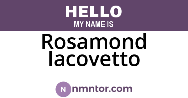 Rosamond Iacovetto