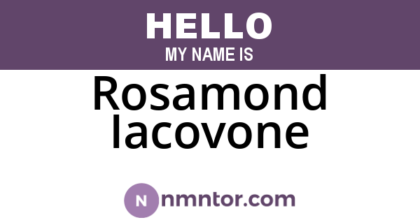 Rosamond Iacovone